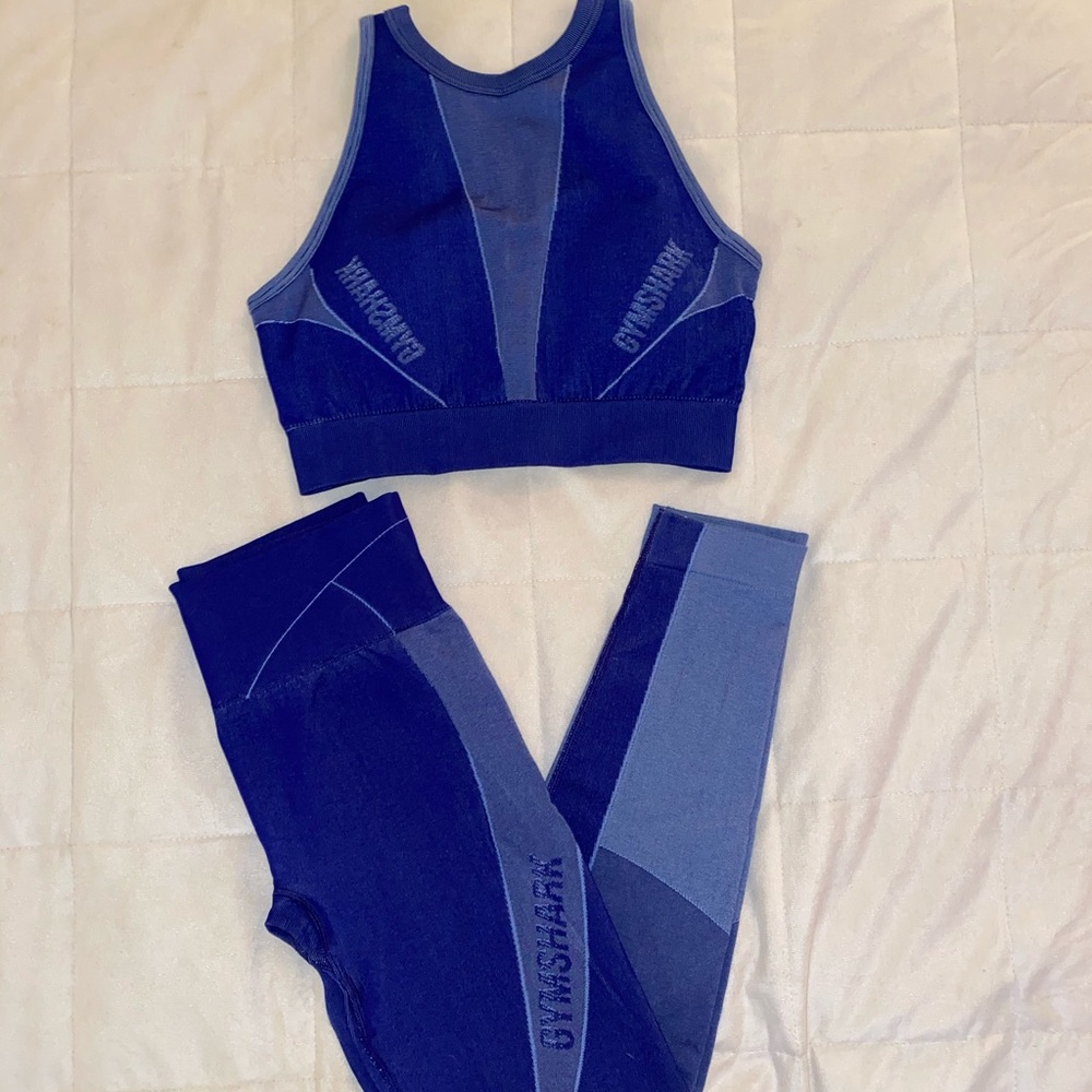 Gymshark blue turbo set